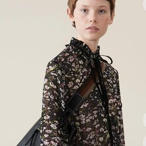 Ganni Floral Georgette Dress